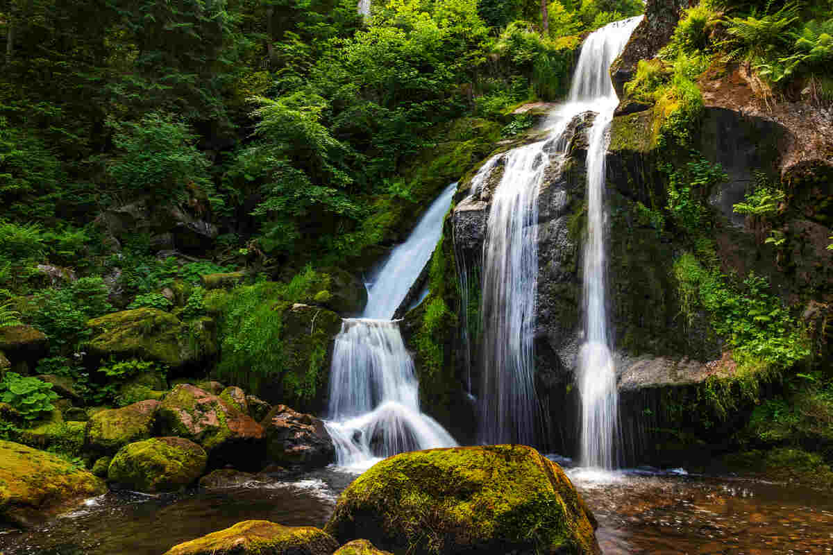Cascade Waterfalls Schwarzwald National Park Germany