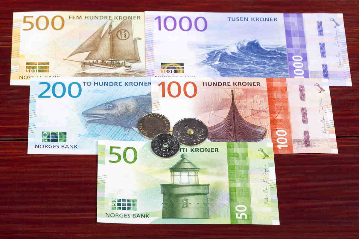 norwegian kroner coins banknotes