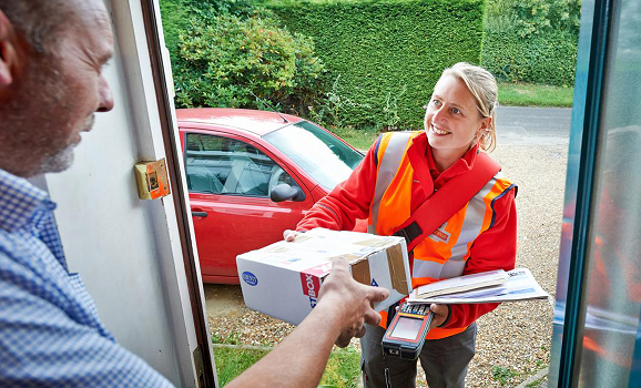 Woman Delivering A Package